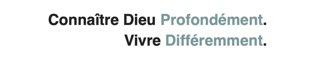 Connaître Dieu-Vivre